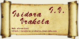 Isidora Vrakela vizit kartica
